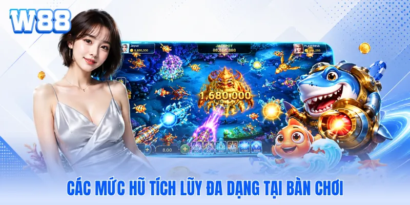 Các mức hũ tích lũy đa dạng tại bàn chơi Các mức hũ tích lũy đa dạng tại bàn chơi
